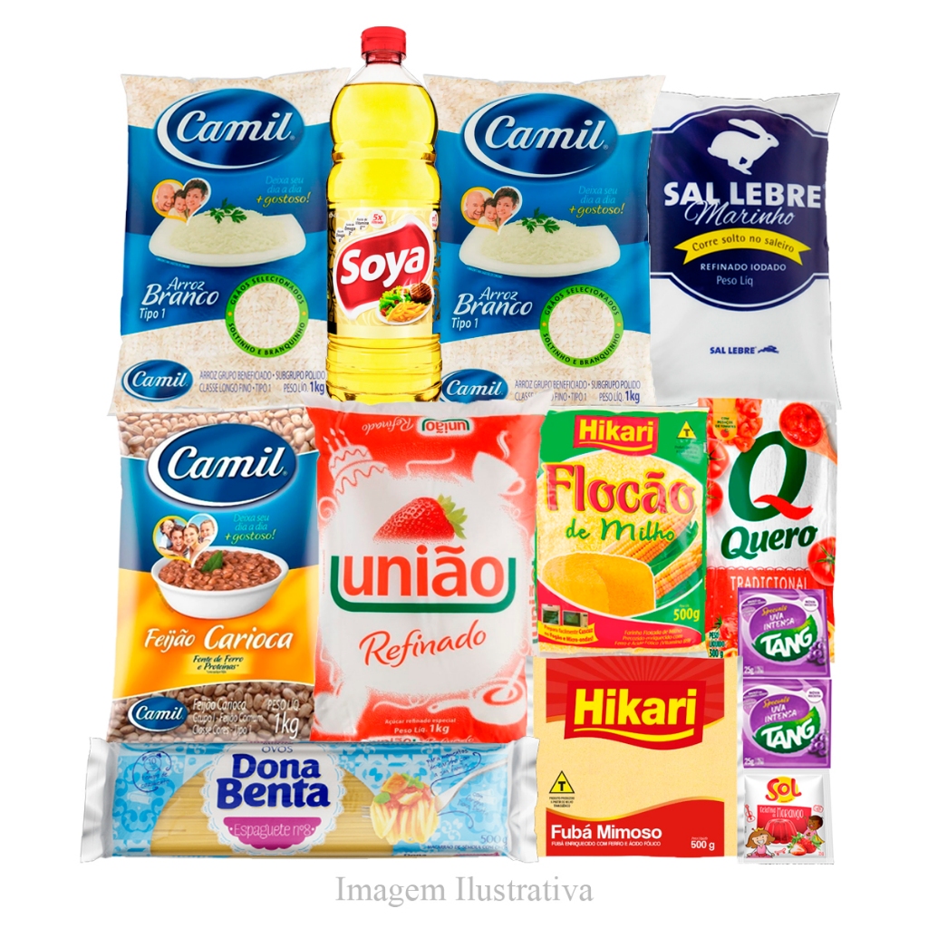 Cesta Básica Limpeza Brás - Cesta com Produtos de Limpeza - Cestas Ideal