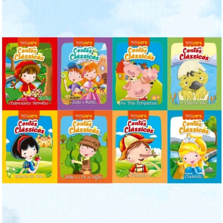 kit Contos Clássicos infantis - 8 Livros