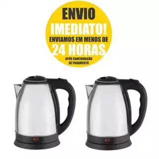 Promoção 2 Chaleira Jarra Elétrica Térmica Inox 1,8l Casa Rápido e Quente 110V / 220V Auto Desligamento