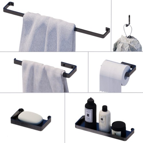 Kit para Banheiro Preto Supreme Linha Class MIAMIL