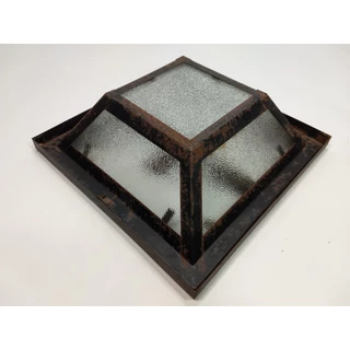 Luminária Antiga Teto Retro Arandela Vidro Ferro Decor Leia