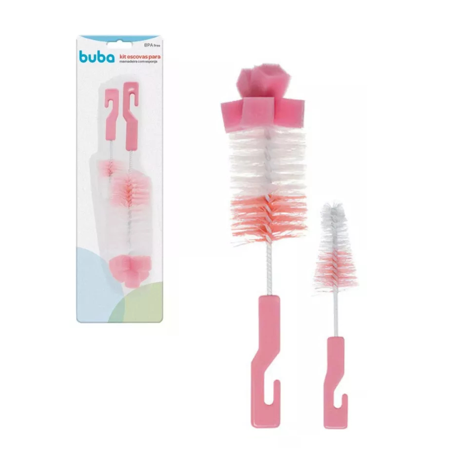 Kit Escovas Limpador de Mamadeira com Bucha Esponja e Escova Bico - Cor ...