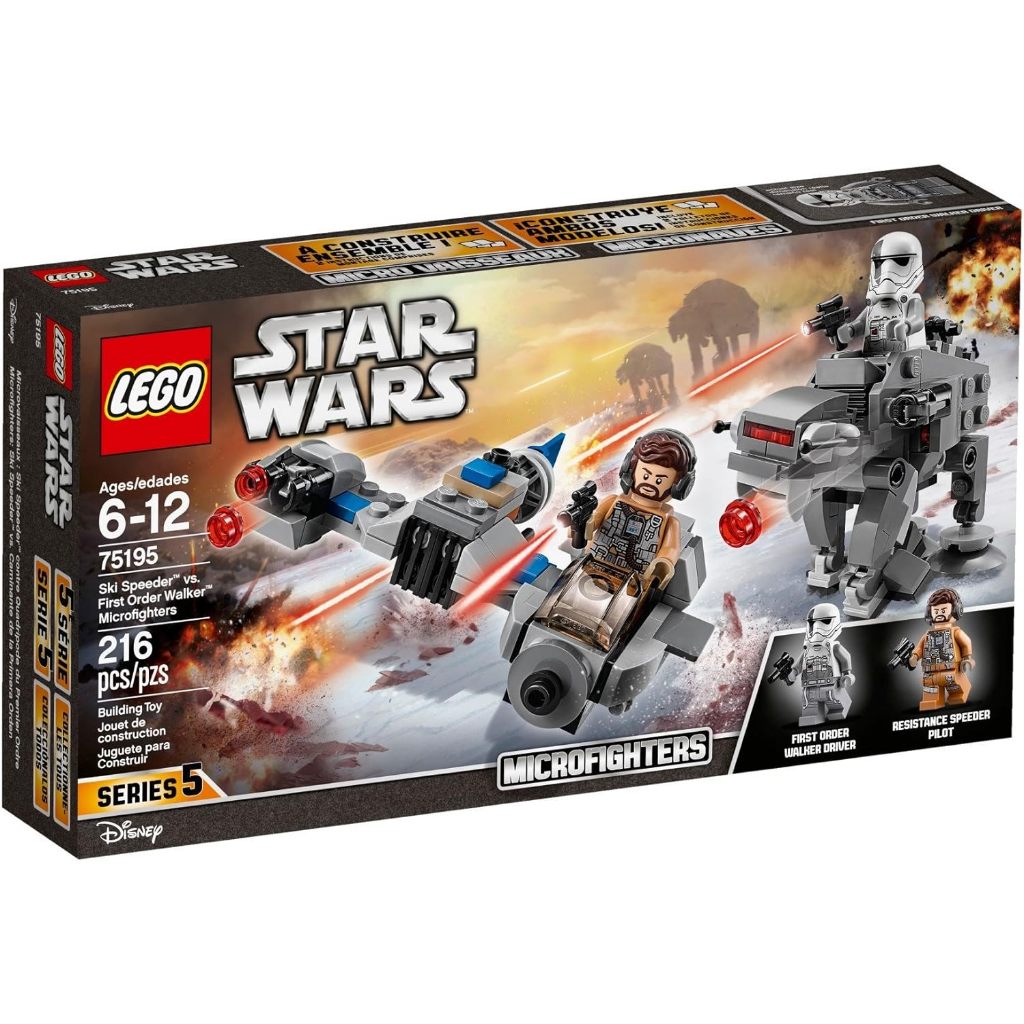 LEGO 75195 STAR WARS SKI SPEEDER VS. MICROFIGHTERS WALKER DE PRIMEIRA ORDEM 216 PE AS