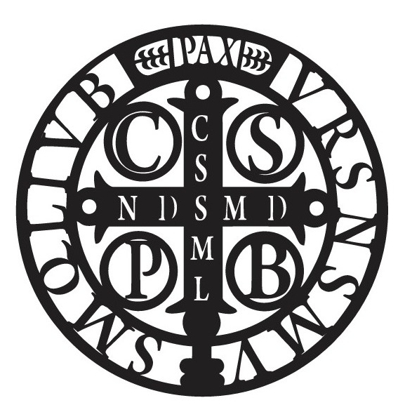 Mandala Adorno Vazada Em Mdf Medalha São Bento 30cm Redondo