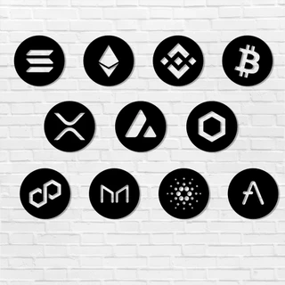 Quadro Decorativo Vazado MDF Criptomoeda Bitcoin Investidor