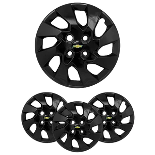 Jogo 4 Calotas Aro 14 Onix Prisma Montana Celta Corsa Black Piano