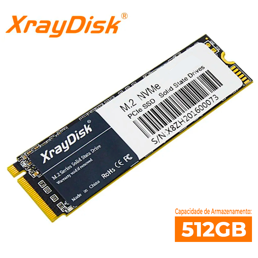 Ssd Nvme Pcie 3x4 2280 512GB Xraydisk Desktop Laptop Gamer Novo