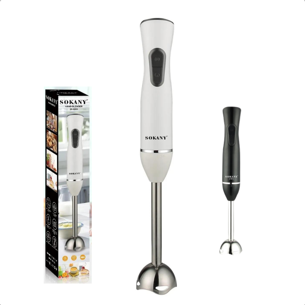 Mixer Processador Triturador de alimentos 2 Velocidades Turbo 600w Aço Inox Processador Multiuso Sokany 60Hz 110V