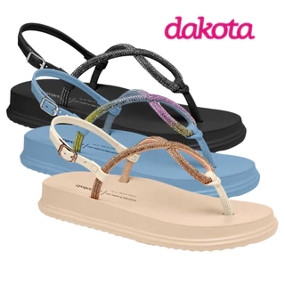 Sandalia Dakota Original Feminina Sandalia Flatform Rasteira Tiras Com Brilho Casual Fecho Fivela Strass Lancamento Detalhes