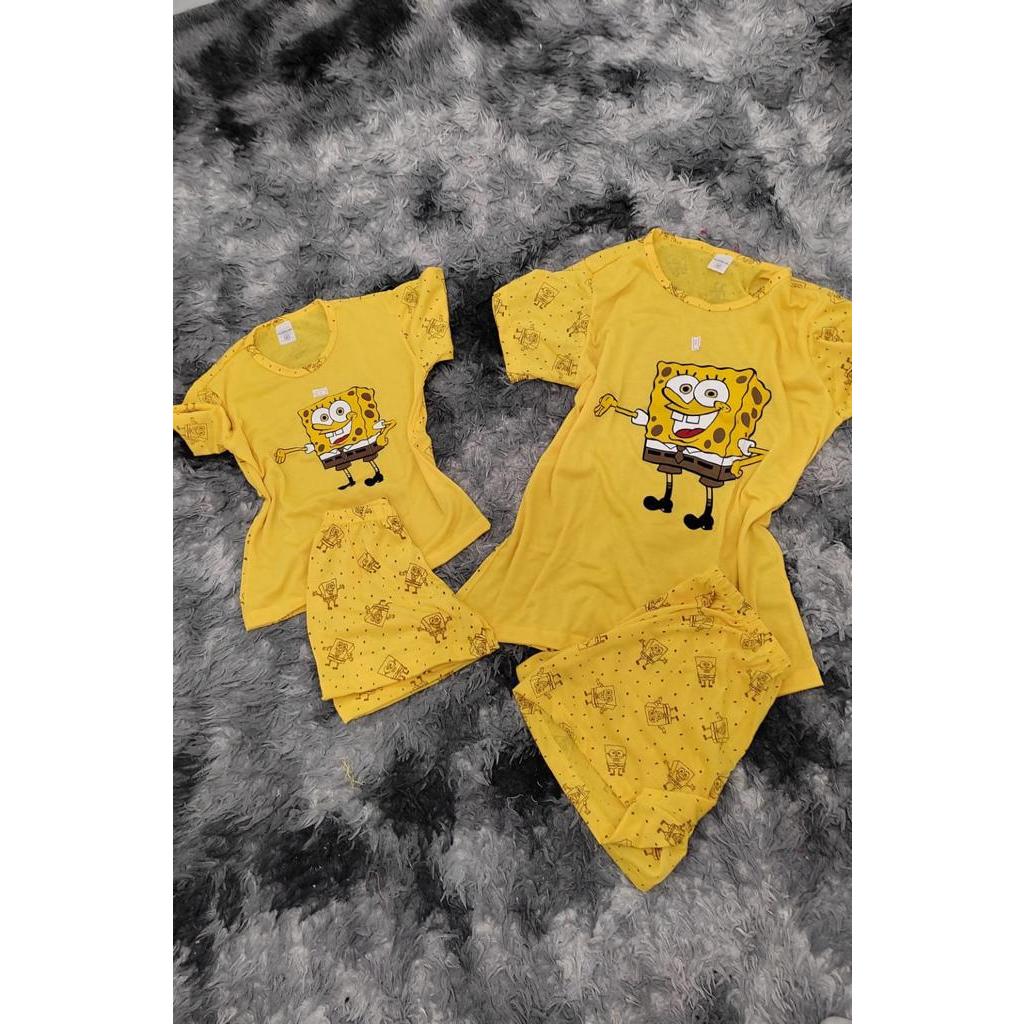 Kit 2 Pijamas Tal Mãe Tal Filha Feminino Bob Esponja