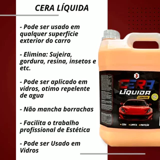 Cera com carnaúba para carros e motos 1Lt