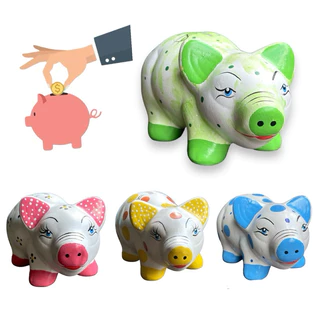Cofre Cofrinho Porquinho Porco Guardar Moedas Dinheiro Faiança Variadas Cores Decoração Artesanal em Oferta na Shopee