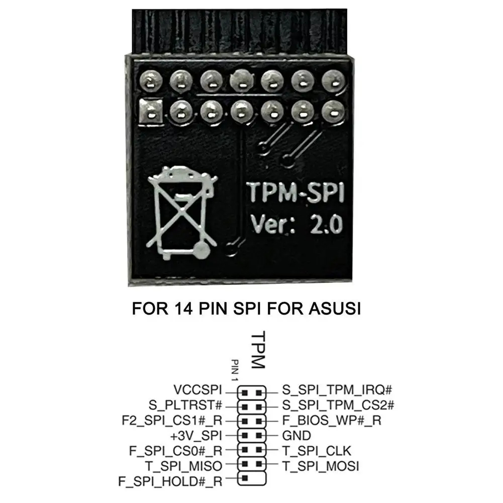 Modulo Tpm 12 14 18 20 Pin LPC per ASUS MSI GIGABYTE Modulo di