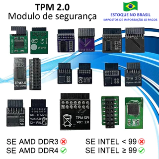Módulo De Segurança Da Placa Mãe TPM 2.0, 12 14 18 20 Pinos, LPC e SPI