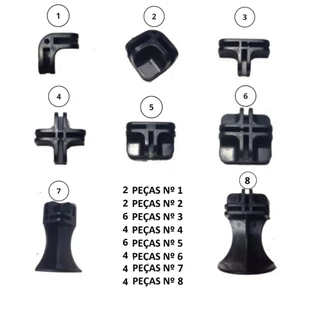 32 Conectores Para Balcão Aramado ou Vidro Modulado Conectivos Estante
