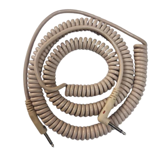 Cabo P10 x P10 Instrumento Espiral Vintage 30mm 9.15m Bege