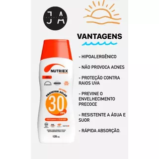 CREME NUTRIEX FPS30 PROTETOR SOLAR 120ML Envio rápido.