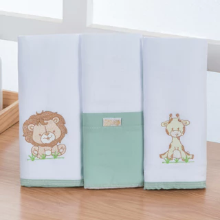 Cueiro Flanelado Tam 80x80cm Bordado Estampado Menino Menina 100% Algodao em Oferta na Shopee