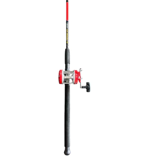 Kit Pesca Pesada Peixes De Couro Vara Cast Dourado 2,10m 40-80 LBS + Carretilha Perfil Alto Aluminio