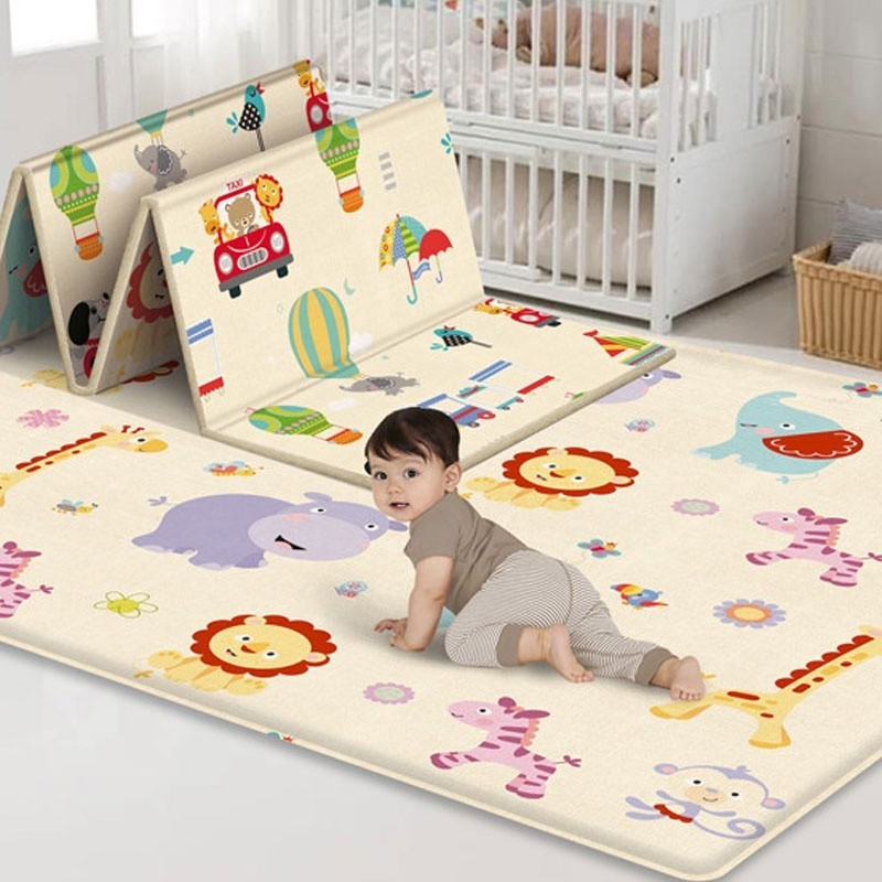 Tapete Dobrável Dupla Face À Prova D'água De 180x100 cm Para Bebês Engatinhando Tapete Infantil Emborrachado Dobrável Dupla Face Educativo