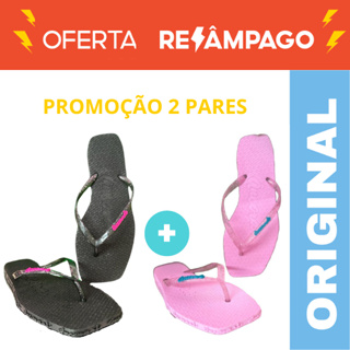 Kit 2 Pares Chinelo Feminino Do 34 Ao 40 Confortável Envio Imediato Mulher Casual Moda Praia Blogueira Promoção Chinela Feminina Femenino Decorado Pedraria Quadrada Quadrado Papete Rasteira Rasteirinha Branco Preto Rosa Verde 02 01 01 especial