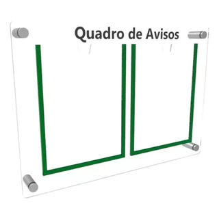 Quadro Acrílico De Aviso Gestão C/2 Displays A4 Organização