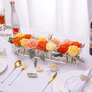 Suporte Recipiente De Flores Em Acrílico 35cm