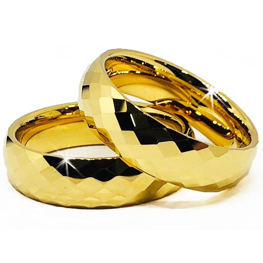 Par De Alianças Ouro 18k Banhada Tungstênio Casamento 6mm