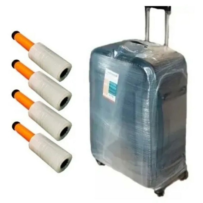 KIT 10 ROLOS EMBALA TUDO COM MANOPLA FILME STRETCH PREMIUM 100mm X 0 ...