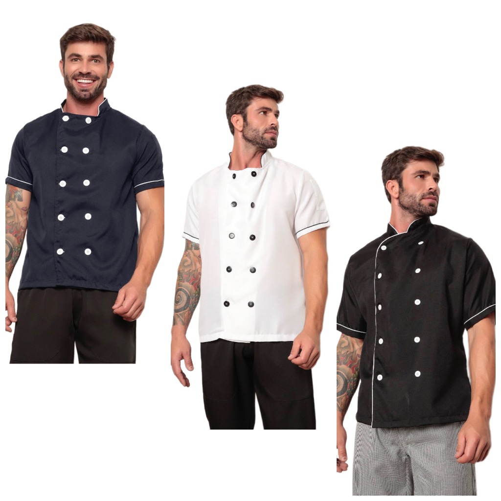 Dolma Chef Masculina Emerald Várias Cores Gardenia Uniformes