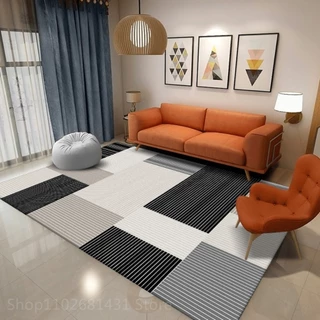 Tapete Moderno Aveludado Decoração p/ Sala Escritório 2,00x2,40 Quarto Grande Antiderrapante