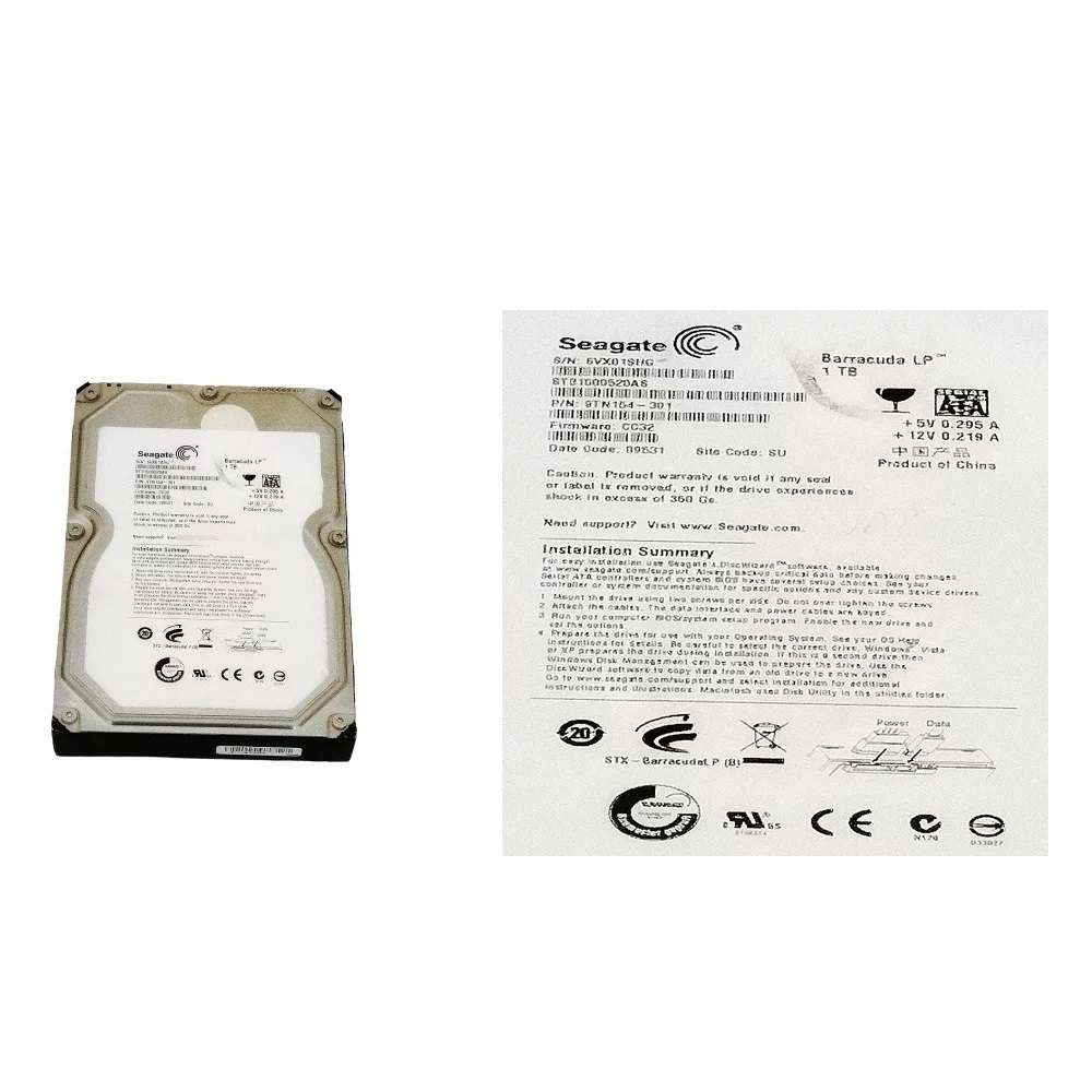 Hd Interno Seagate Barracuda 1tb Sata 3 7200rpm 64mb Desktop