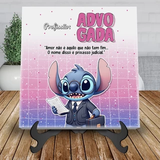 Azulejo Decorativo Stitch Profissões Feminino Advogada Arquiteta Biomédica Cabelereira Confeiteira Contadora Cozinheira Dentista Enfermeira Part 1 DSG 0004
