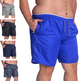 Kit 5 Shorts Praia Masculino Plus Size Tactel Grosso Treino Academia Dia Dia G1 ao G4