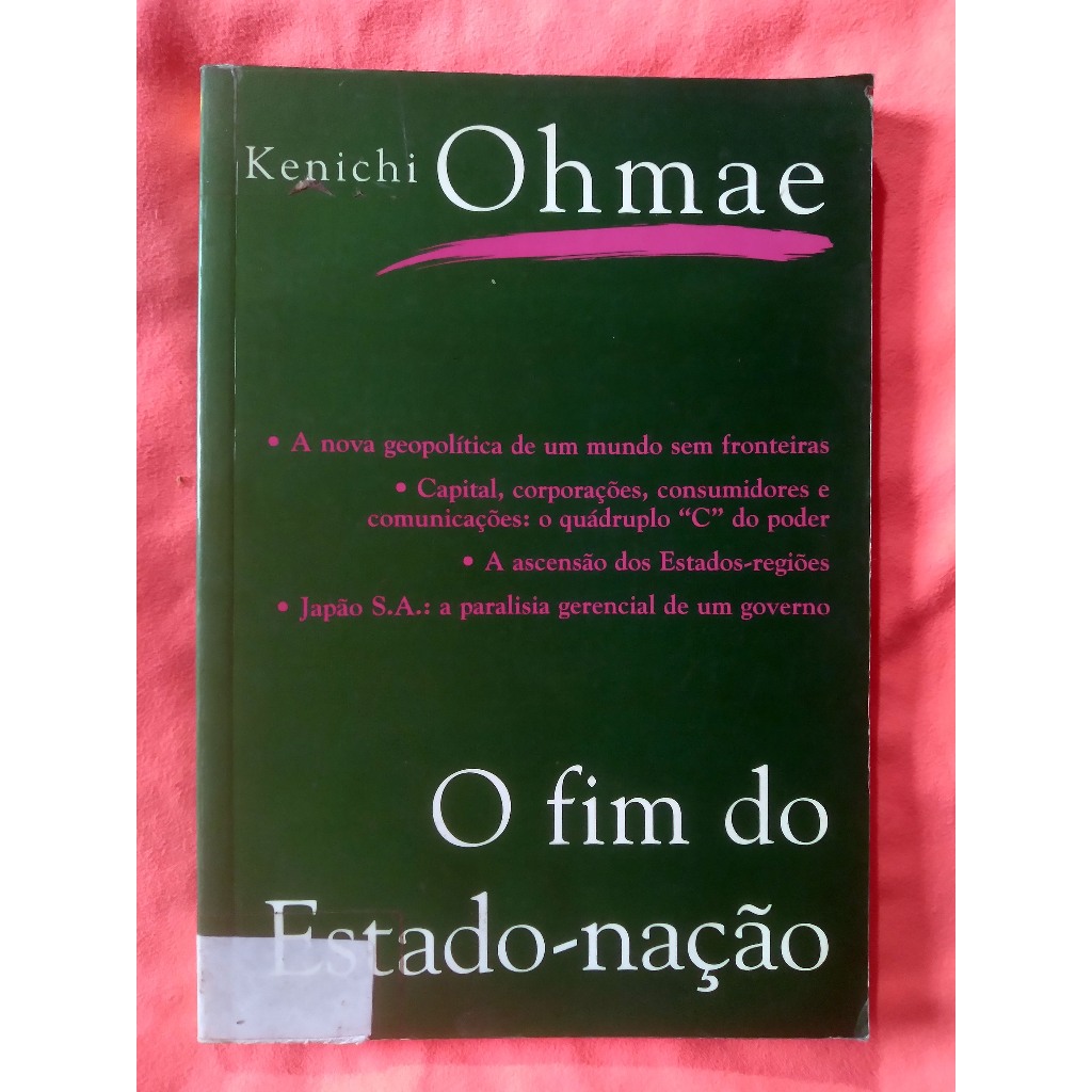 O FIM DO ESTADO - NAÇÃO - KENICHI OHMAE | Shopee Brasil