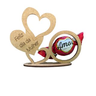 10 Porta bombom dia das mulheres lembrancinha em mdf cru em Oferta na Shopee