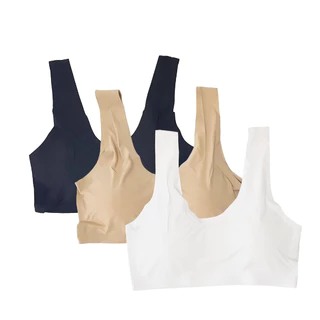 1071 Sutia top Colete kit1 KIT3 esportivo sem costura Confortável Com bojo Regata