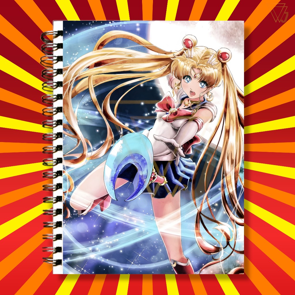 Adesivo Para Capa de Caderno Anime Sailor Moon Usagi Tsukino Excelente ...