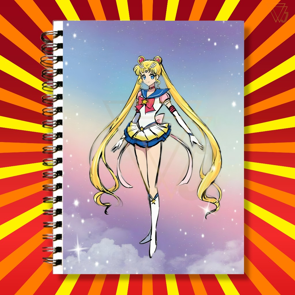 Adesivo Para Capa de Caderno Usagi Tsukino Anime Sailor Moon Top ...