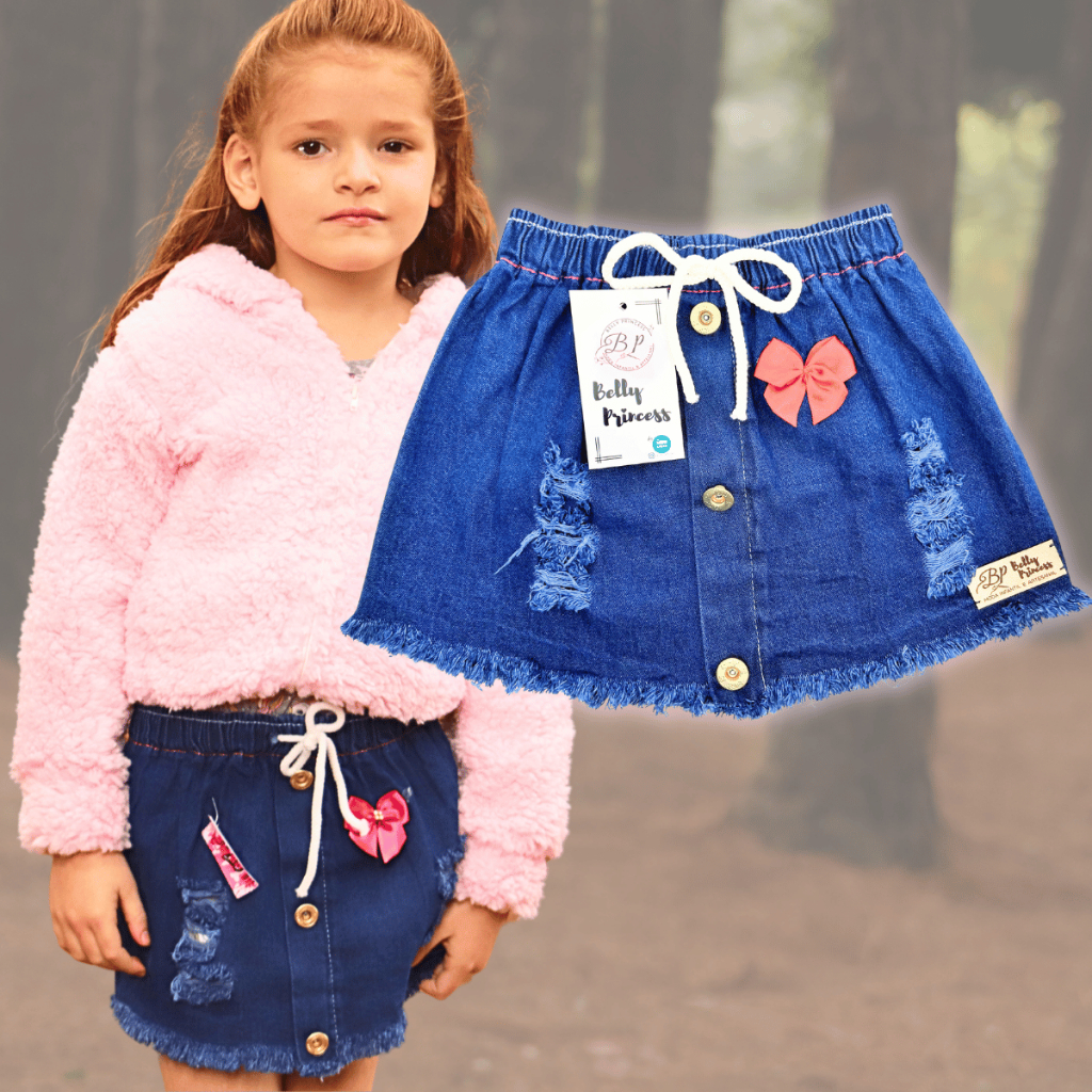 Saia jeans deals country infantil