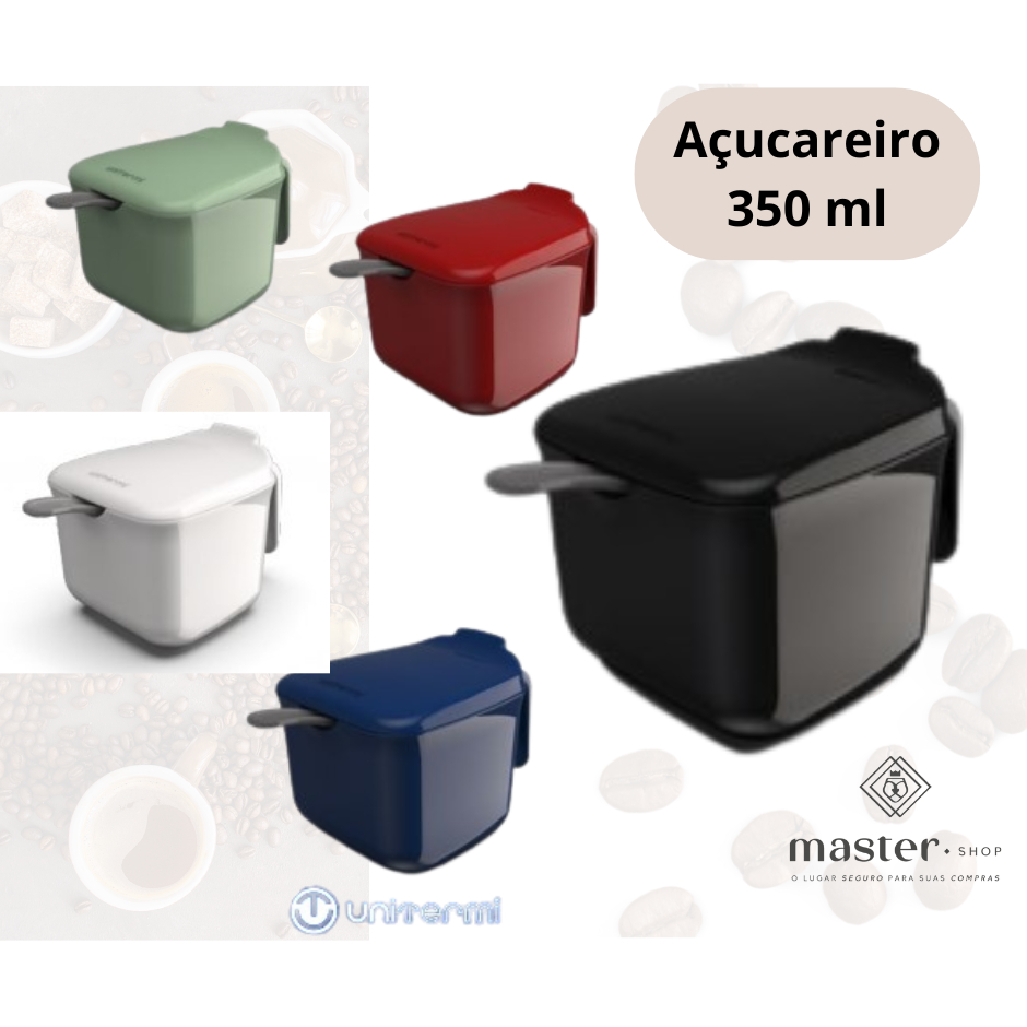 Açucareiro com Colher Unitermi 350ml - Beleza - Versatilidade - Praticidade.