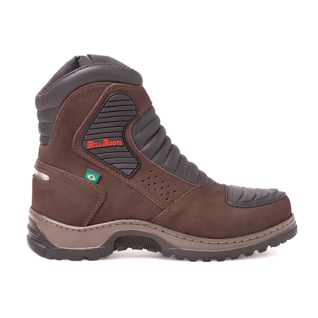 Bota Moto Steitz Austral Impermeável Couro 1042 Viagem Chuva em
