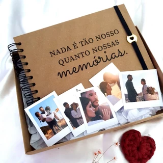 Álbum Kraft no tamanho A5 - 60 páginas para você preencher com suas fotos e eternizar seus momentos mais especiais