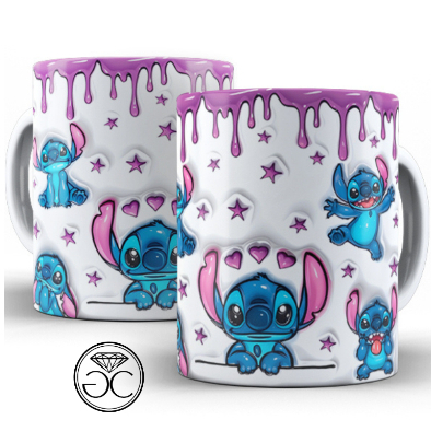 Caneca Personalizada Sticth Disney Efeito 3D