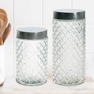 Pote de Vidro Kit/Conjunto com 2 unidades