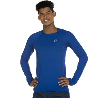 Camiseta de Poliamida ASICS Manga Longa com Proteção UV400 Breathe Running 3 Masculina - PRODUTO ORIGINAL