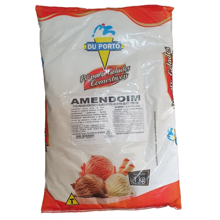 Base Pó Saborizante Amendoim 1 Kg Sorvete Picolé Gelados
