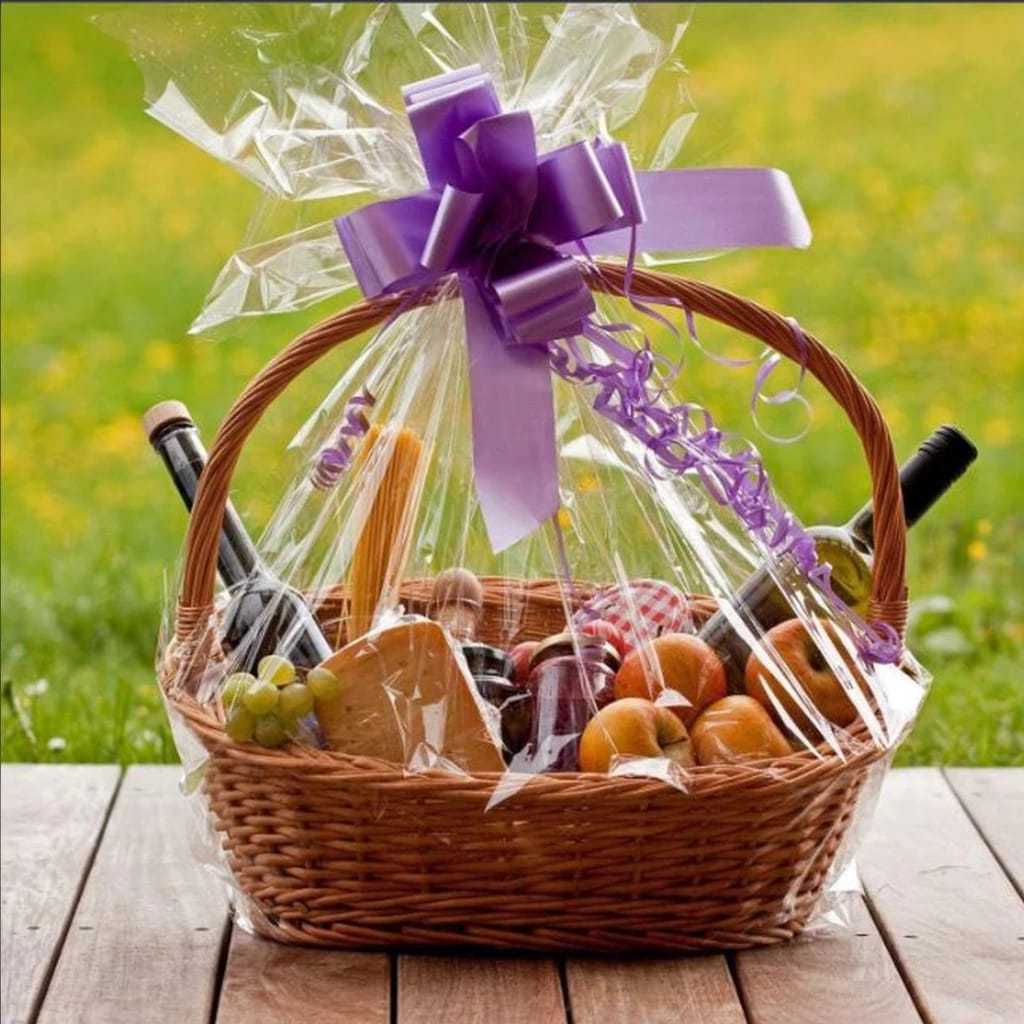 10 Saco Transparente P/cesta de presente, Café da manha PP Tipo Celefone 60x80 e 50x70