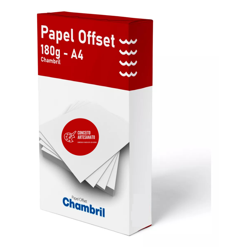 Papel Offset 180g A4 125 Folhas Chambril Shopee Brasil 9013