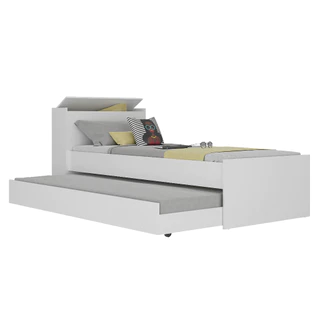 Multimóveis Bicama com Baú Embutido Branca FG5009 para colchão 78 x 188 cm